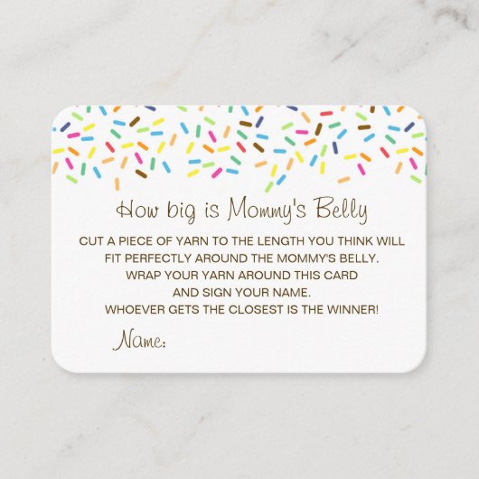 Carte D'accompagnement Editable How Big is Mommy's Belly Card (Devant)