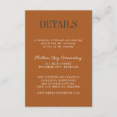 Carte D'accompagnement Eerie Automne Halloween Terracotta Mariage noir (Devant)