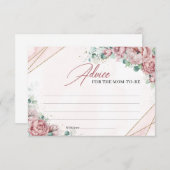 Carte D'accompagnement Eeucalyptus en or roux Conseils pour la future mam (Devant / Derrière)