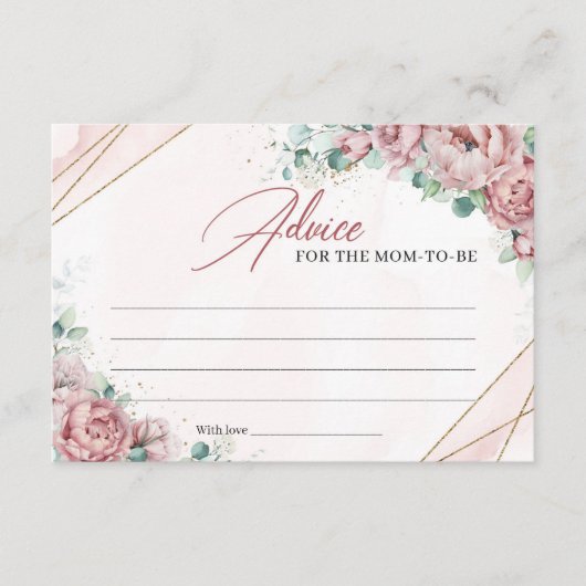 Carte D'accompagnement Eeucalyptus en or roux Conseils pour la future mam (Devant)