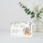 Carte D'accompagnement Eeucalyptus vert attendre Baby shower Devoir (Debout devant)