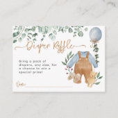 Carte D'accompagnement Eeucalyptus vert attendre Baby shower Devoir (Devant)