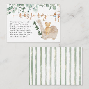 Carte D'accompagnement Eeucalyptus vert attendre Baby shower Livres