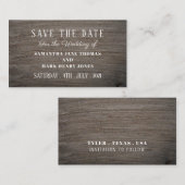 Carte D'accompagnement Effet de dalle d'argile, Enregistrer la date (Devant / Derrière)