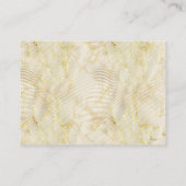 Carte D'accompagnement Effet d'étirement or Elegant & Rose Feuilles et oi (Dos)