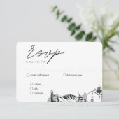 Carte D'accompagnement El Paso Mariage traditionnel RSVP Repas Option (Debout devant)