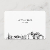 Carte D'accompagnement El Paso Mariage traditionnel RSVP Repas Option (Dos)