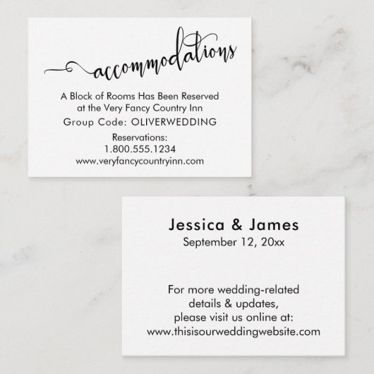 Carte D'accompagnement Elaborer le script, Logements Mariages simples (Devant / Derrière)