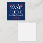 Carte D'accompagnement Élection de campagne personnalisée (Devant / Derrière)