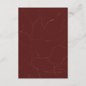 Carte D'accompagnement Élégance Abstraite Détails de Cadre Doré (Dos)