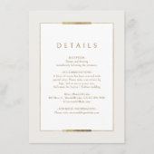 Carte D'accompagnement Élégance Cadre Détails de mariage modernes et simp (Devant)