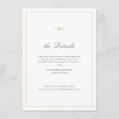 Carte D'accompagnement Élégance classique Script Détails Mariage simple (Devant)