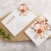 Carte D'accompagnement Élégance d'Automne Dahlia en Terracotta Aquarelle 