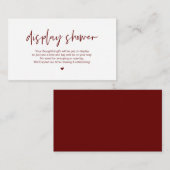 Carte D'accompagnement Élégance décontractée, douche de présentation, bor (Devant / Derrière)