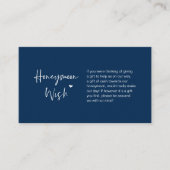 Carte D'accompagnement Elégance décontractée minimale, Bleu de marine, Ch (Devant)