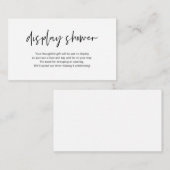 Carte D'accompagnement Élégance décontractée noire moderne, Affichage Dou (Devant / Derrière)