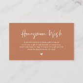 Carte D'accompagnement Elégance décontractée, rouille, désir lune de miel (Devant)