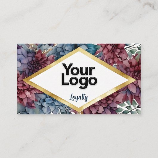 Carte D'accompagnement Élégance Enchantée Joyau À Tons Floral (Dos)