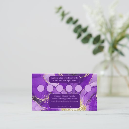 Carte D'accompagnement Élégance Ethérée : Géode Violet Inspiré (Debout devant)