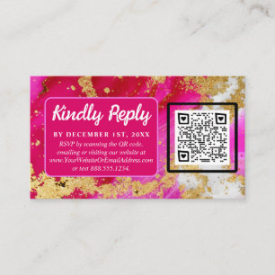 Carte D'accompagnement Élégance Ethérée : Mariage rose chaud inspiré de l