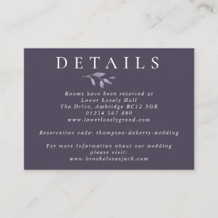 Carte D'accompagnement Elégance feutrée Aquarelle Marine Détails du Maria