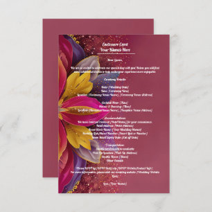 Carte D'accompagnement Élégance florale, Collection Mariage à étincelles 