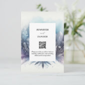 Carte D'accompagnement Elégance Frostée Mariage Aquarelle moderne Icy (Debout devant)