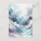 Carte D'accompagnement Elégance Frostée Mariage Aquarelle moderne Icy (Dos)