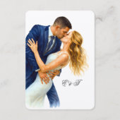 Carte D'accompagnement Élégance intemporelle Mariage Golden Romance Coupl (Dos)