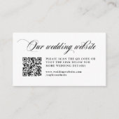 Carte D'accompagnement Élégance italienne classique | Code QR du site web (Devant)