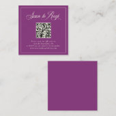 Carte D'accompagnement Élégance italienne de prune encadrée | RSVP avec c (Devant / Derrière)