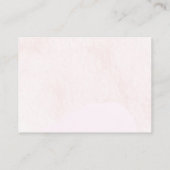 Carte D'accompagnement Élégance Mariage bleu et rose (Dos)