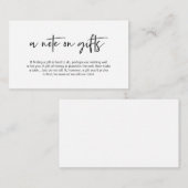 Carte D'accompagnement Élégance noire moderne de police de caractères, Un (Devant / Derrière)