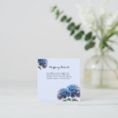 Carte D'accompagnement Élégance rayonnante bleu Mariage Hydrangea (Debout devant)