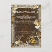 Carte D'accompagnement Élégance rustique Mesures de sécurité White Rose (Devant)
