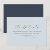 Carte D'accompagnement Élégance Typographique Bleu Sérénité (Devant / Derrière)
