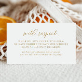 Carte D'accompagnement Élégant Adulte Or Mariage uniquement