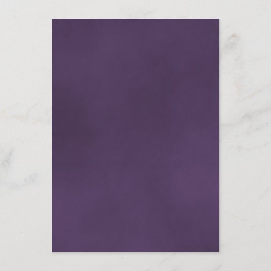 Carte D'accompagnement Elegant Amethyst Purple Rose Détails du Mariage (Dos)