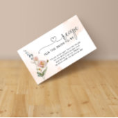 Carte D'accompagnement Elegant Amour en fleur Fleur sauvage Fête des mari