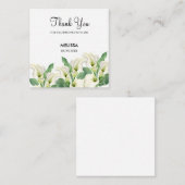 Carte D'accompagnement Elégant Anniversaire Fleur De Lys Blanc (Devant / Derrière)