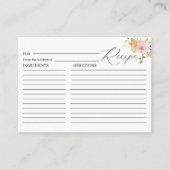 Carte D'accompagnement Élégant Aquarelle Citrus rose Fleurs Mondial (Devant)