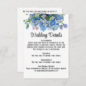 Carte D'accompagnement Elégant aquarelle Oubliez-moi pas Mariage (Devant / Derrière)