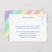 Carte D'accompagnement Élégant arc-en-ciel Floral Gay Mariage Insertion (Devant / Derrière)