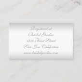 Carte D'accompagnement Elégant argent et rose (Dos)