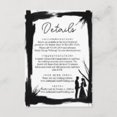 Carte D'accompagnement Élégant Artiste Noir Et Blanc Mariage Moderne (Devant)