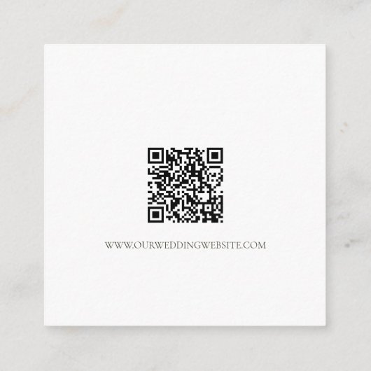 Carte D'accompagnement Elégant B&W Tux & Robe Mariage QR Code Détails (Dos)