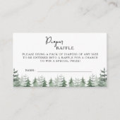 Carte D'accompagnement Elégant Baby shower Aquarelle Pine Hiver (Devant)