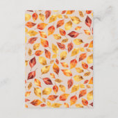 Carte D'accompagnement Elégant Beige Fall Rustique Feuille Détails du Mar (Dos)