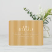 Carte D'accompagnement Elegant Beige Stripes (Debout devant)