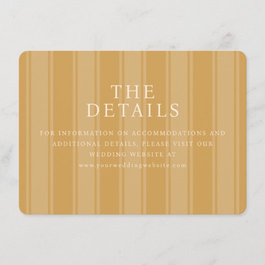 Carte D'accompagnement Elegant Beige Stripes (Devant)